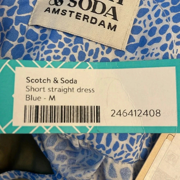 NWT Scotch & Soda tiered blue speckled size M - Picture 6 of 6